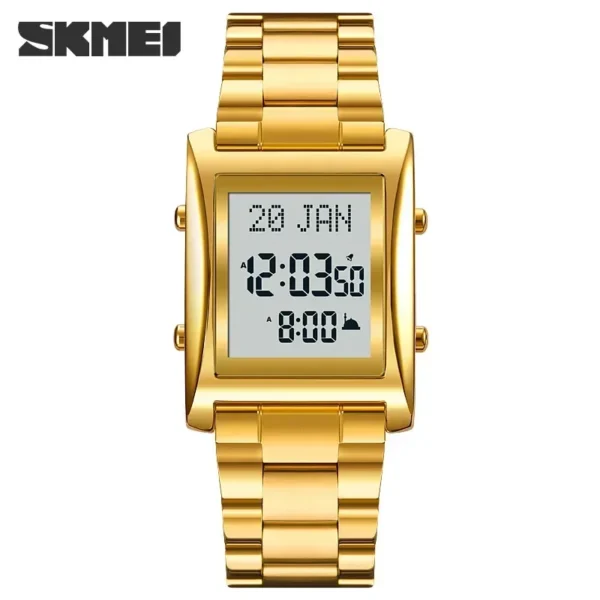 SKMEi Men Women Prayer Multifunctional Worship Watches Luxury Male Original Wristwatch Muslim Qibla Direction Instruct Watch