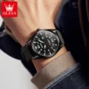 OLEVS Fashion Brand Business Men's Watches Leather strap Digital scale Calendar Quartz Watch Waterproof Trend Male Wristwatch - Image 2