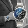 2024 High-end Luxury Leisure Business Men's Fashion All-in-one Simple Gentleman Mirror Blue Roman Display Watch