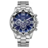 Luxury Men's Quartz Watch Classic Business Men Wristwatch Large Dial Alloy Steel Strip Blue Light Three Eye Men's Quartz Watch - Image 6