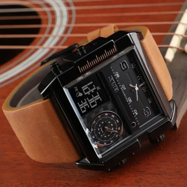 SKMEI Mens Quartz Movement Watches Clock reloj hombre 3 Time Men Sports Watch Top Luxury Brand Military Digital Wristwatch 1391 - Image 4