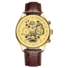WOKAI high quality Men's Luxury belt Fashion quartz watch Men's Rome Business Student Sport Dragon of Gold waterproof clock - Image 3