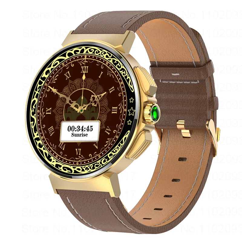 2024 Qibla Smart Watch for Muslim Azan Health Monitoring for Man Woman with Prayer Time Waterproof Wristwatch For Android IOS