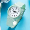 SANDA 6060 Simple Black White Waterproof Watch Clock Reloj Top Brand Calenda Quartz Watch Minimalism Style Ladies Wristwatch - Image 2