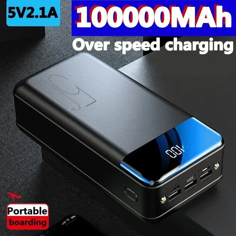 Free Shipping Original Universal 5V 2.1a Fast Charging 100000 MAh Large Capacity Fast Charging Mobile Power Suppl sinsay for IPhone sinsa - Image 2