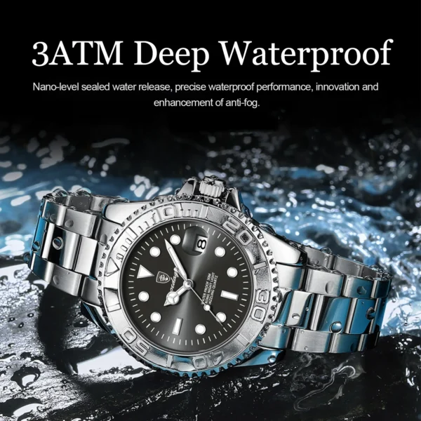 POEDAGAR Luxury Men Watch Business Quartz Man Clock Sports Waterproof Luminous Date Stainless Steel Men's Watches Male Reloj+box - Image 3