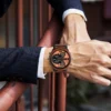 Big Face Wrist Watches Men Large wood Watch Man Fashion Men's Quartz Wristwatches Strap Dress Dual Clock Wooden Watch for Men - Image 4