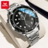 OPK Men's Watches Classic Fashion Pilot Style Original Quartz Watch for Man Waterproof Luminous Stainless Steel Date