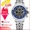 SAPPHEROFashion Men's Watch 50M Waterproof Clock Date Chronograph Mechanical Style Quartz Watch For Men 2024 New Gift Wristwatch