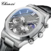 CHENXI Watch Men High-end Leather Strap Chronograph Quartz Clock Waterproof Square Watches Luxury Men 2024 - Image 2