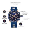 MINI FOCUS Mens Silicone Waterproof Date Fashion WristWatch Relogio Masculino Watch Luxury Analog Quartz Sport Men Watches 0349G - Image 4