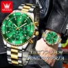 OLEVS Top Brand Men's Watches Pilot Style Trend Fashion Original Wristwatch for Man Waterproof Luminous Moon Phase Chronograph - Image 5