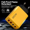 120W fast charger type-C Quick Charge 3.0 USB charger adapter for Samsung iPhone Xiaomi 2PD 4 ports fast charging EU/US plug - Image 6