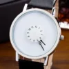 2020 Fashion Creative Watch Men Sports Watches Paidu Black Leather Band Quartz Wristwatches Low Price Free Shipping Reloj Hombre - Image 4
