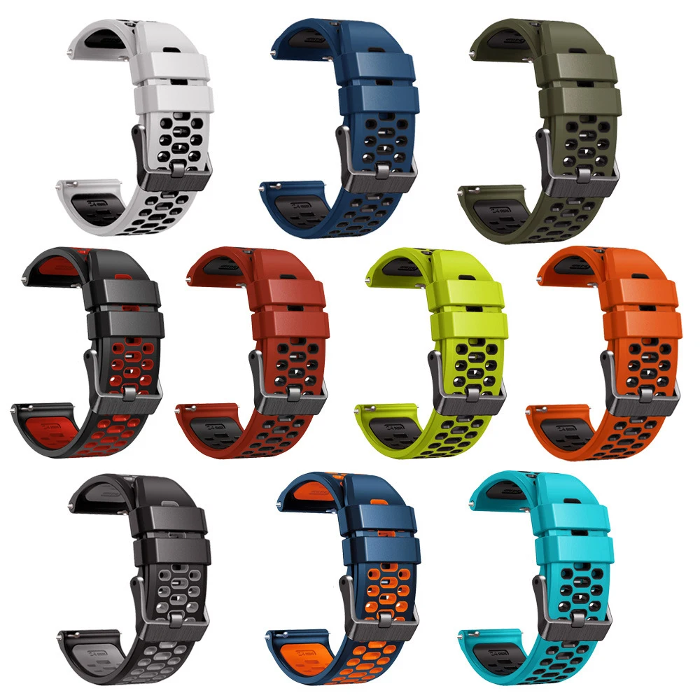 Men Rubber Sports Band for Apple Watch 10 46mm Ultra 1 2 49mm Breathable Loop Strap for Iwatch Series 9 8 7 6 5 4 Se 45mm 44mm - Image 6