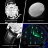 OLEVS 9812 Men's Watch Chronograph Waterproof Moonphase Multi functional Men's Watch Luxury Brand Men's Original Quartz Watch - Image 5