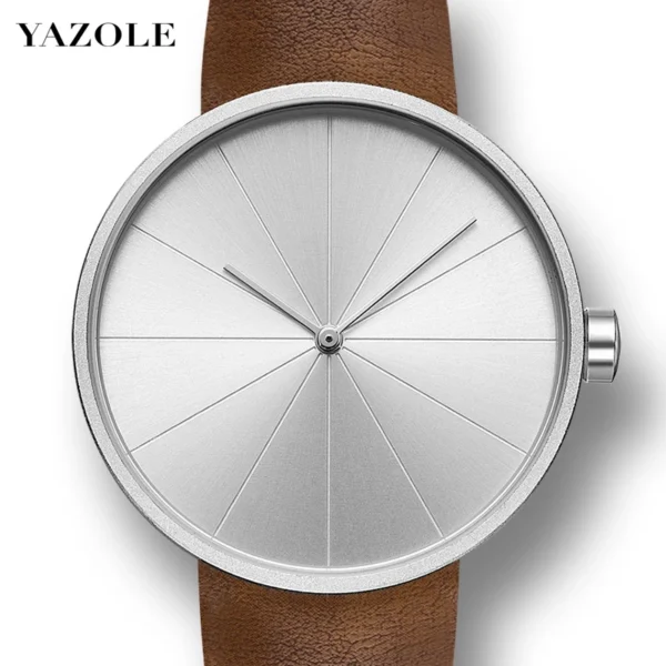 YAZOLE Fashion Mens Ultra Thin Watches Minimalist Waterproof Wristwatch PU Strap Simple Leisure Watch for Men Relogios Masculino