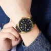 SKMEI Mens Casual Date 3Bar Waterproof Business Wristwatch reloj hombre Clock New Simple Genuine Leather Strap Quartz Watches - Image 3