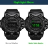 YIKAZE Y12 Men's Sports Watch Waterproof Luminous Men Sport Watch Multifunction Digital Electronic Wristwatch Clock for Boy Kids - Image 5