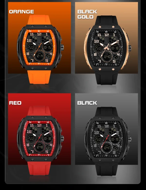 Sanda Brand's New Electronic Watch Digital Multifunctional Fashion Trend Men's Watch Silicone Waterproof Alarm Clock Men 6157 - Image 6