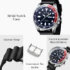 Watch for Men Analog Quartz Wristwatches Waterproof Chronograph Watches Silicone Band Luminous Pointer Week Calendar Display - Image 4