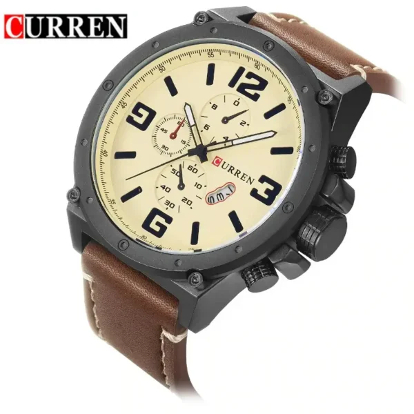 Curren 8230 Men Watches Quartz Wrist Watches Date Big Dial Men's Military Waterproof Sports Watch Male Clock Relogio Masculino - Image 5