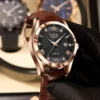 2024 LIGE Men Watches Waterproof Luminous Top Brand Luxury Leather Casual Sports Quartz Wristwatch Military Man Watch For Men - Image 3