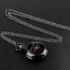 Anime Death Note Design Quartz Pocket Watch Gift Set with Durable Chain and Arabic Numeral Face Timeless Present for Men - Image 4