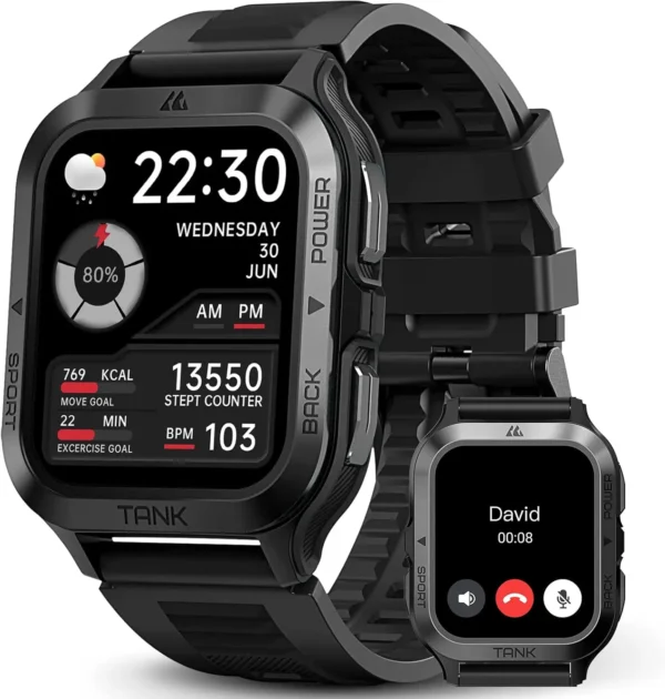 TICWRIS TANK M2 Smart Watch For Men Military Watches IP69K 5ATM Waterproof 70 Sport Modes AI Voice Bluetooth Smartwatch Women