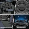 FOXBOX Mens Watches Creative Scrolling Pointer Magnetic Force Quartz Wristwatch Genuine Leather Watch Man Relogio Masculino+Box - Image 5