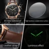 OLEVS 2882 Business Quartz Watch For Men Moon Phase Leather Men's Watches Waterproof Original Man Wristwatches reloj hombre - Image 6