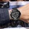 SMAEL Brand Fashion 8097 Stainless Steel Watch Sport Dual Time Luminous LED Display Quartz Digtal Watch For Men - Image 4