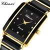 CHENXI 104A Waterproof Top Brand Luxury couple watches Watch for Women Men With Ceramics And Metal Strap relojes para damas - Image 5