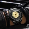 Mens Watch Quartz Top Luxury Stainless Steel Wristwatch 30M Waterproof Fashion Skeleton Dial Clock Auto Date Watch for Man - Image 3