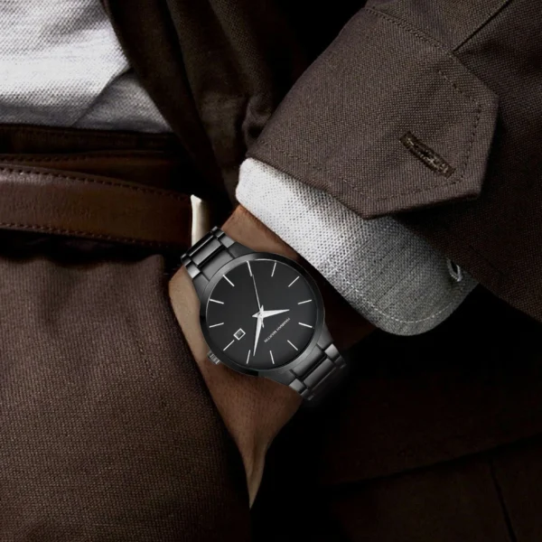 Men Watch Top Brand Luxury Calendar Stainless Steel Quartz Fashion Business Full Black Waterproof Sports Watch Relogio Masculino - Image 6