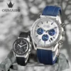 2023 New OUMASHI Men's Watch 39.5mm Business Moon Design Six Pin Automatic Date Speed Timer Sapphire Mirror VK63 Movement