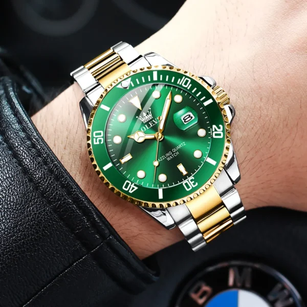 OLEVS Top Brand Men's Watches Trend Fashion Journal Type Original Watch for Man Waterproof Luminous Date magnifying Date Reloj - Image 4