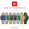 OLEVS Top Brand Men's Watches Pilot Style Trend Fashion Original Wristwatch for Man Waterproof Luminous Moon Phase Chronograph - Image 6
