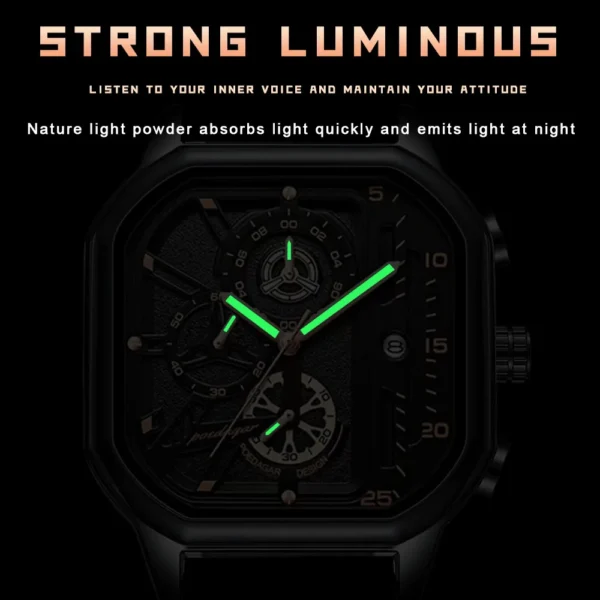 POEDAGAR Fashion Quartz Men Watches Top Brand Waterproof Luminous Chronograph Sports Watch Relogio Masculino reloj High Quality - Image 4