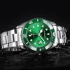 New Famous Men's Luxury Calendar Quartz Watch Men Full Stainless Steel Casual Watches Relogio Masculino Men's Green Wristwatches - Image 3