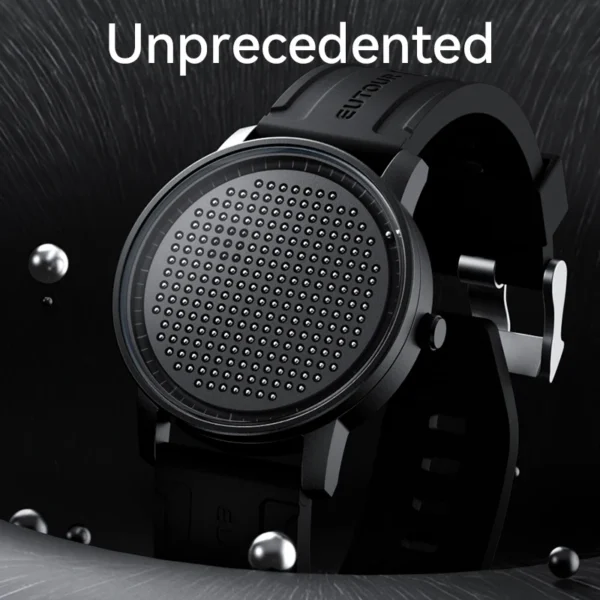 EUTOUR Fashion Men's Watch Magnetic Bead Concept Matrix Watch Waterproof Pixel Art Design Quality Quartz Watches for Men