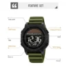 SKMEI Solar Energy Digital Sports Electronic Watches For Men Fashion Casual 5Bar Waterproof Chrono Wristwatch Clock Reloj Hombre - Image 5