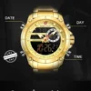 Luxury Brand NAVIFORCE Sport Watches For Men Fashion Gold Quartz WristWatch Steel Band Digital Chronograph Waterproof Clock 9163 - Image 5