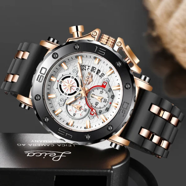 New LIGE Men Watch Military Clock Top Brand Luxury Casual Sport Quartz Date Wrist Watches for Men Chronograph Relogios Masculino - Image 2