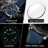 POEDAGAR Men's Watches Young Fashion Style Original Quartz Watch for Man Waterproof Luminous Moon Phase Date Chronograph 24 Hour - Image 5