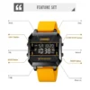SKMEI 1848 Clock reloj hombre Digital movement Wristwatch For Mens Sport Watches 3Bar Waterproof LED Light Electronic Countdown - Image 5