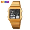 SKMEI 2198 Sports Watch Men's Leisure Business Electronic Watch LED Digital Watch Waterproof Digital StainlessSteel Thermometer