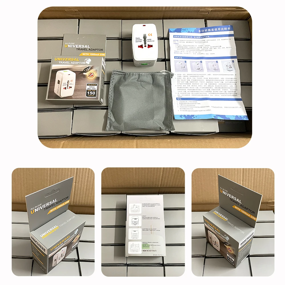 Power Plug, Global International All-in-One Travel Adapter Dual USB Charging Port For US EU UK Australia Universal Wall AC - Image 4