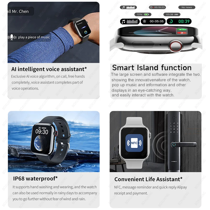 New For Apple Watch 10 GPS NFC Smart Watch Men Women Wireless Charging BT Call Waterproof HD AMOLED Smartwatch For Android IOS - Image 2