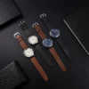 Mens Exquisite Male Leather Quartz Wristwatch Business Gentle Clock Casual Watch Elegant Relogio Masculino Fashion Saati Gift - Image 6